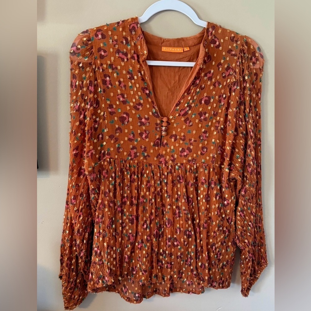 oliphant tuckernuck balloon blouse size large - Picture 2 of 6
